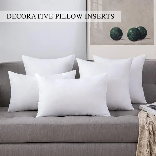 Miniatura 7 de MIULEE Juego de 2 rellenos de almohada de primera calidad, forma rectangular para cojín decorativo, cama, sofá, 12 x 18 pulgadas