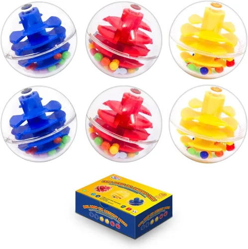 WEofferwhatYOUwant 6 bolas de sonajero de bolas – Juego de repuesto para niños pequeños | Pelotas de actividad de plástico transparente grandes de