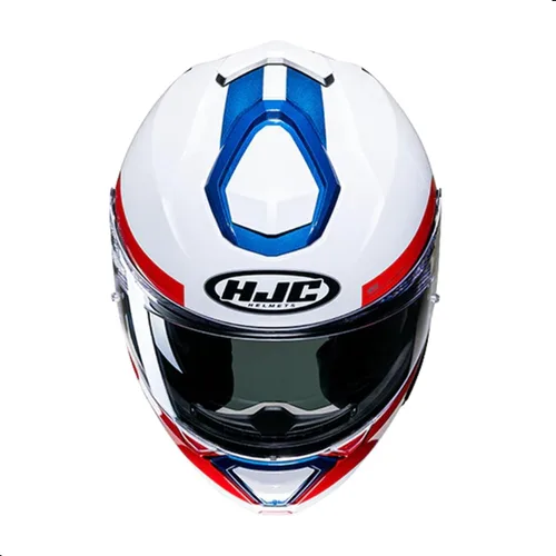 Miniatura 3 de Casco de motocicleta modular HJC i91 Bina Poly con protector HJ-33 Pin-lock, aprobado por DOT (MC21, X-Small)