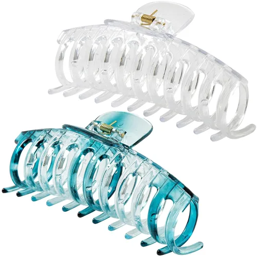 Miniatura 14 de Pinzas para el cabello extra grandes de 5.5 pulgadas para cabello largo y grueso, pinzas para el cabello de mujer, 2 unidades, accesorios