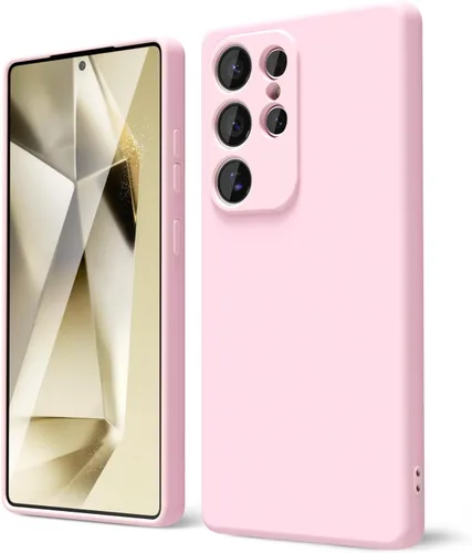Miniatura 351 de oakxco Funda para teléfono Samsung Galaxy S21 Ultra con agarre de silicona líquida, bonita funda delgada y delgada de goma suave de TPU lisa
