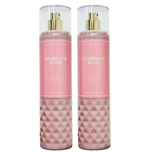 Bath and Body Works CHAMPAGNE TOAST - Bruma de fragancia fina – NUEVOS LOOKS 2022 – Paquete de 2 unidades (8.0 fl oz de tamaño completo)