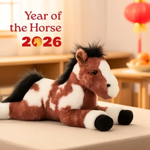 Miniatura 4 de The Petting Zoo Peluche de caballo pinto, diseño de caballo pinto, regalos para niños, animales salvajes de corral Onez, juguete de peluche
