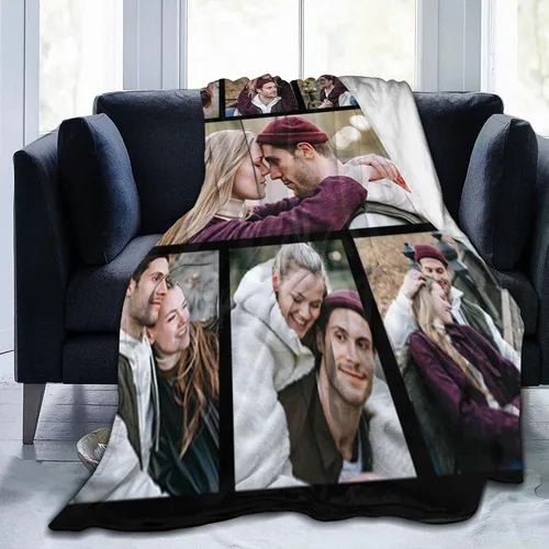 Miniatura 3 de Manta personalizada con foto y texto, manta personalizada con imagen, manta de franela para regalos personalizados para niños, adultos, amigos