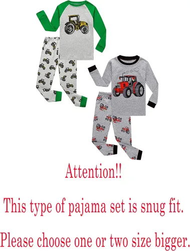 Miniatura 2 de Family Feeling - Conjunto de 2 piezas de pijama de Navidad a rayas para niños y niñas, 100% algodón