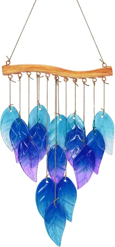 Miniatura 8 de Campanillas de viento de libélula, campanillas de viento de vidrio brillantes para jardín para el hogar, fiesta, decoración de festival, decoración
