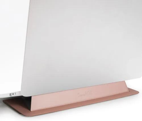 Miniatura 10 de SenseAGE Soporte para computadora portátil para escritorio, oficina, soporte ergonómico para portátil, soporte plano de viaje plegable y portátil