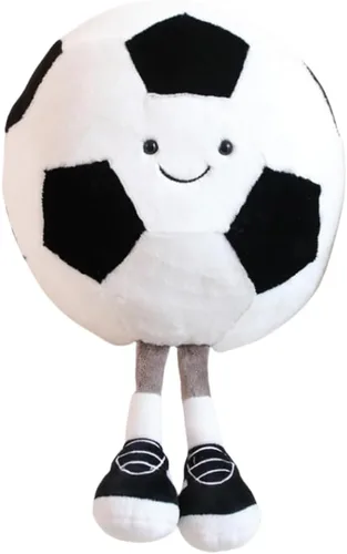 Miniatura 7 de Almohada de peluche de fútbol y baloncesto de 12 pulgadas, pelotas deportivas de peluche, muñeca de felpa creativa de baloncesto/fútbol, cojín suave
