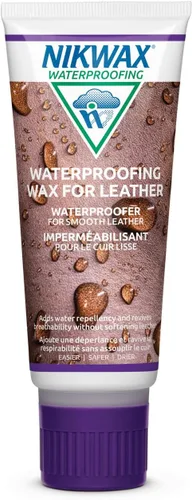 Nikwax Cera impermeabilizante para cuero, crema, restaura la repelencia al agua DWR, cuidado de zapatos, limpiador de botas y calzado, protección