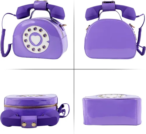 Miniatura 28 de Oweisong Divertido bolso de teléfono para mujer, bolso cruzado de hombro con asa superior para teléfono