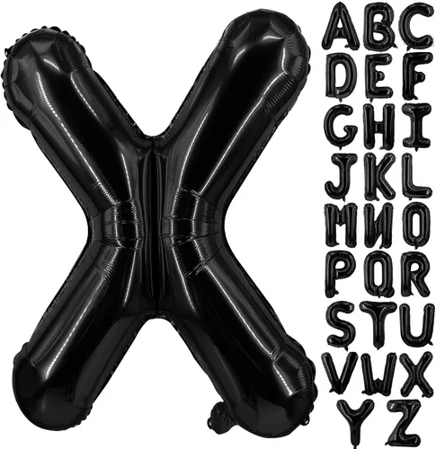 Miniatura 17 de Lovoir Globos grandes de 40 pulgadas con letras B negras de gran tamaño, globo de helio de aluminio de Mylar para decoración de fiesta de Letra B