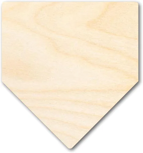 Miniatura 3 de Placa de madera sin terminar para el hogar, diseño de béisbol, sóftbol, base de diamante, para manualidades, hasta 24 pulgadas, 7 pulgadas / 1/2