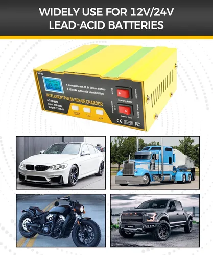 Miniatura 6 de Cargador de batería de automóvil, cargador de batería de 12 V, automóvil de 12 voltios, accesorios de automóvil, cargador de batería de 12 V