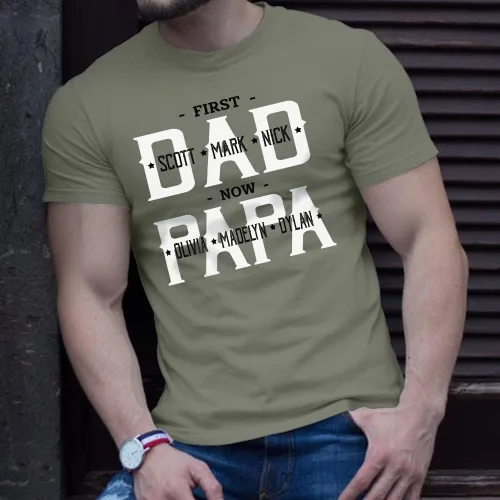 Miniatura 3 de Camisa personalizada para abuelo, papá, nietos con nombre, regalos personalizados para papá y papá, regalos para el día del padre, abuelo.