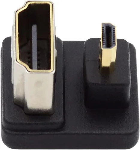 Miniatura 13 de CY Cable 4K 360 grados hacia abajo opuesto en forma de U en ángulo trasero Micro HDMI 1.4 macho a HDMI hembra adaptador de extensión convertidor