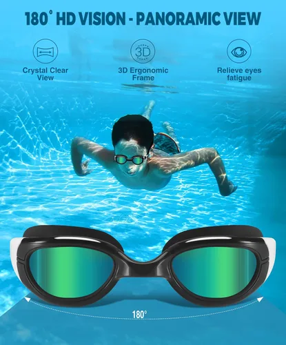Miniatura 2 de Aegend Gafas de natación polarizadas para niños, gafas de natación antivaho para niños de 6 a 11 años