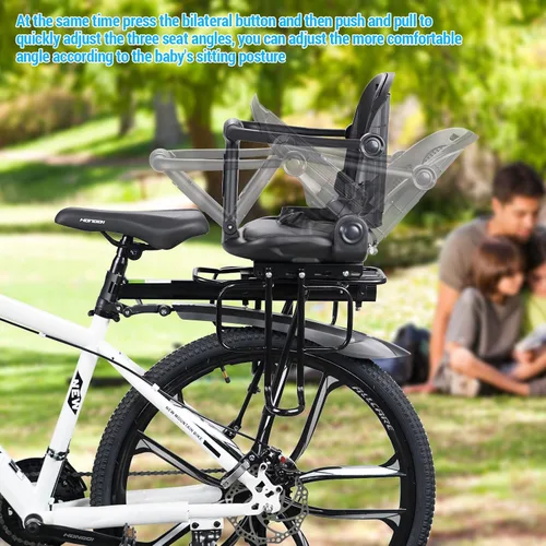 Miniatura 5 de Asiento trasero de bicicleta para niños, asiento trasero de bicicleta para niños, asiento de bicicleta para adultos para bebés de 6 meses a 6 años