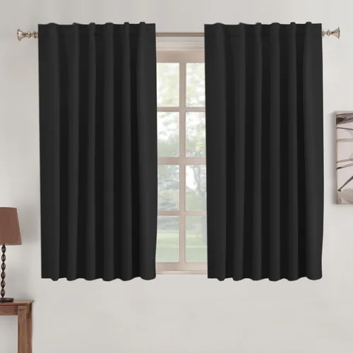 Miniatura 80 de Turquoize Cortinas Opacas para Tratamiento de Ventana con Trabillas Traseras para Sala de Estar/Dormitorio, Tratamientos de Ventana con Aislamiento