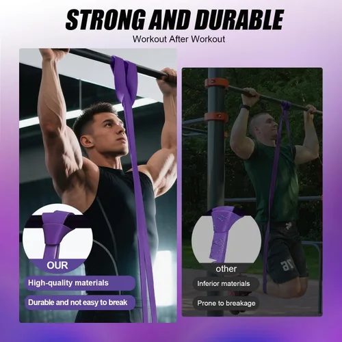 Miniatura 7 de WHATAFIT Resistance Bands,Pull Up Assist Bands Set with Handles, Exercise & Workout Bands with Door Anchor for Men & Women – Home Fitness Equipment