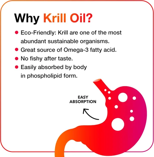 Miniatura 5 de MegaRed Suplemento de aceite de krill omega-3 ultra fuerte de 1000 mg con EPA/DHA, astaxantina y fosfolípidos, sin sabor a aceite de pescado que