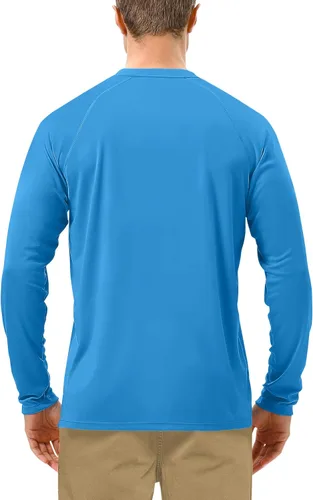 Miniatura 2 de Roadbox Camisas de Protección Solar UV UPF 50+ para Hombres Manga Larga SPF Rash Guard para Pesca Senderismo Natación Correr Paquete de 1
