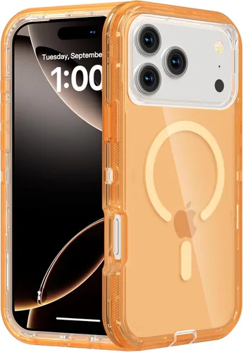Miniatura 30 de Follaroma para iPhone 17 Pro Max, Funda Compatible con MagSafe, Funda Magnética Transparente de Doble Capa, Funda Resistente Anti-Caída y a Prueba