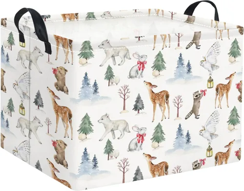 Miniatura 29 de Cestas para Bebé Cestas de Juguetes para Niños y Niñas Cesta de Regalo del Bosque Vacía Bonita Contenedor de Almacenamiento Caja Organizadora Animal