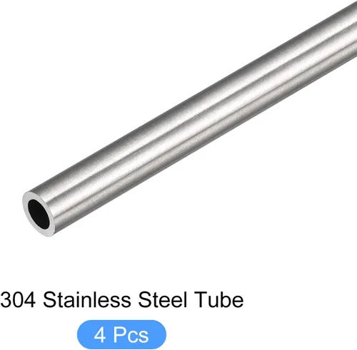Miniatura 5 de METALLIXITY Tubo de acero inoxidable 304 (0.236 in de diámetro x 0.039 in de pared T x 9.843 in de largo), 4 piezas, tubo recto - para muebles