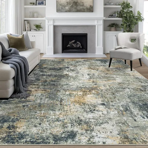 Miniatura 35 de 5x7 Area Rugs for Living Room Rug Washable: Abstract Rug for Dining Room Bedroom Carpet Non Slip 5 by 7 Indoor Modern Nursery Home Office Beige