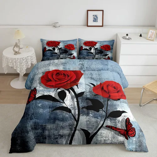 Miniatura 21 de Erosebridal Juego de ropa de cama turquesa tamaño individual para niños y niños, color verde azulado y gris degradado para niñas y adultos, relleno