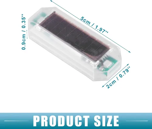 Miniatura 6 de Alarma simulada de energía solar universal para coche, seguridad antirrobo LED intermitente luz de advertencia falsa lámpara roja transparente