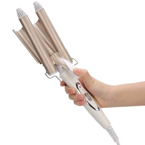 Miniatura 8 de Rizador de pelo, 3 rizadores de pelo de 0.866 in, rizador de pelo de cerámica portátil ajustable con temperatura ajustable para cabello rápido