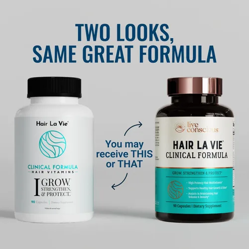 Miniatura 6 de Hair La Vie Live Conscious - Vitaminas clínicas para el crecimiento del cabello para mujeres y hombres con biotina, colágeno y palma enana americana