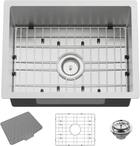 Miniatura 10 de Fregadero de cocina y bar negro de 12 x 16 pulgadas, pequeño tazón de acero inoxidable para montaje inferior, fregadero de cocina y bar, elección