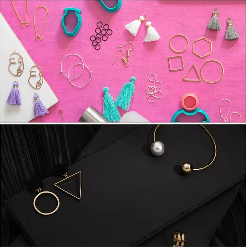 Miniatura 7 de MECCANIXITY Aretes redondos con cuentas, anillos de eslabones circulares para hacer joyas bronce