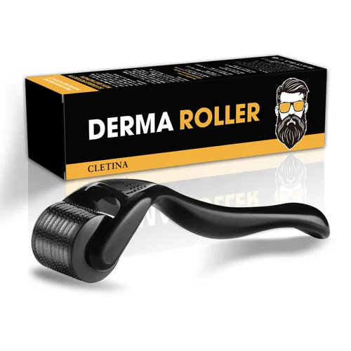 Rodillo Derma de titanio 540 - Microneedle Micro aguja rodillo para hombres y mujeres uso doméstico 0.010 in - Rodillo de microagujas rodillo de
