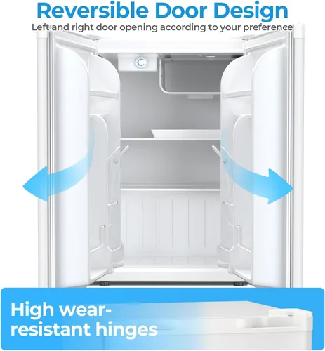 Miniatura 7 de Antarctic Star - Minirefrigerador de 2.56 pies cúbicos con congelador, pequeños refrigeradores con termostato ajustable, bajo nivel de ruido, ahorro