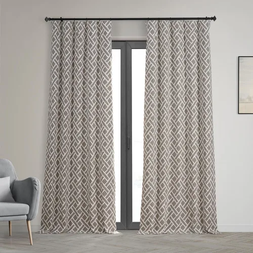 Miniatura 29 de HPD Half Price Drapes Cortinas florales de algodón de lujo con estampado de 84 pulgadas de largo (1 panel), modernas cortinas de oscurecimiento