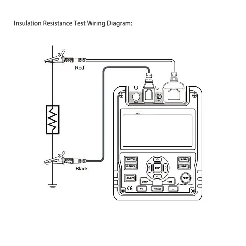 Miniatura 4 de Probador de aislamiento ATO, probador de resistencia de aislamiento del megohmímetro digital 100V/250V/500V/1000V Medidores de resistencia