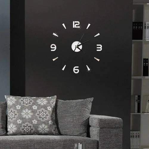 Miniatura 6 de Reloj de pared DIY sin marco, efectos 3D, elegante, decorativo, decoración de pared, decoración de pared, moderno, decoración de pared, reloj