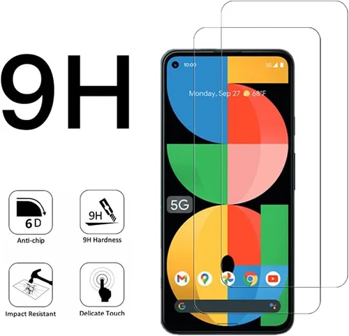 Miniatura 3 de Protector de pantalla transparente para Google Pixel 5a 5G HD de vidrio templado, 2 unidades, dureza 9H, antiarañazos, protector de pantalla