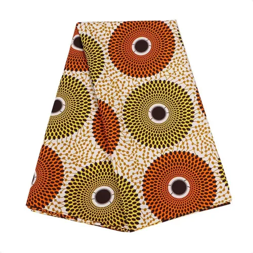 BintaRealWax Tela Africana Ankara de Poliéster con Impresiones de Cera 6 Yardas de Tela Africana Tradicional para Vestido de Fiesta PL536