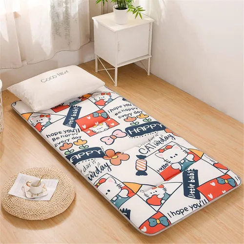 Miniatura 13 de ZWDYY Colchón de futón japonés, colchón enrollable para dormitorio de estudiantes, colchón para cama de suelo, colchón, colchón plegable tatami