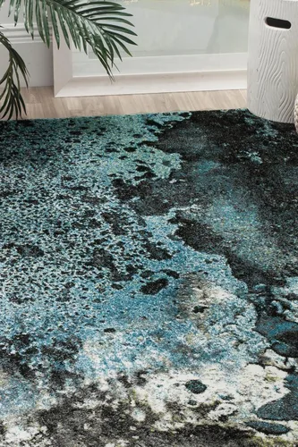 Miniatura 14 de SAFAVIEH Glacier Collection GLA124U - Alfombra moderna abstracta que no desprende pelusa, para sala de estar y dormitorio, 2 pies 3 pulgadas x 4