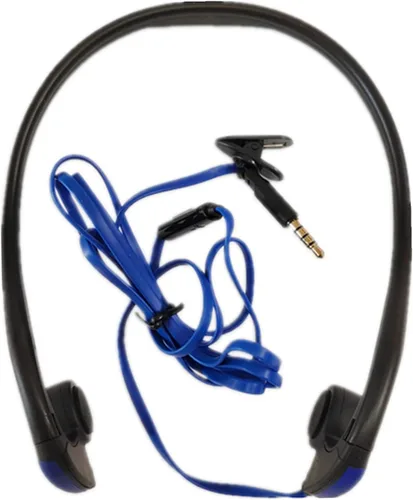 Miniatura 2 de Auriculares de conducción ósea con micrófono estéreo de oído abierto Auriculares deportivos con micrófono de reducción de ruido (azul)