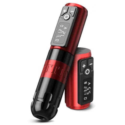 Miniatura 14 de Ambition Soldier - Bolígrafo rotativo de batería para tatuajes con cartucho, máquina de tatuaje con motor sin núcleo de 2400 mAh, fuente