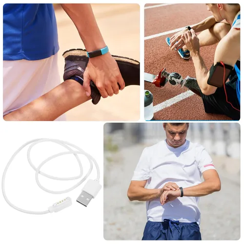 Miniatura 9 de Toddmomy Cable de carga magnético para reloj inteligente de 4 pines, cable de carga USB para relojes de teléfono, compatible con bandas inteligentes