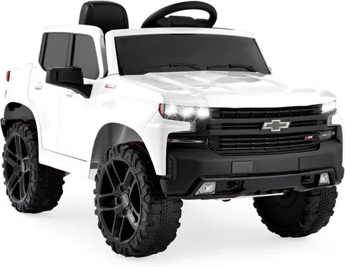 Miniatura 10 de Best Choice Products Camioneta Chevrolet Silverado con licencia de 12 V para montar, juguete de auto eléctrico con control remoto para padres, Azul