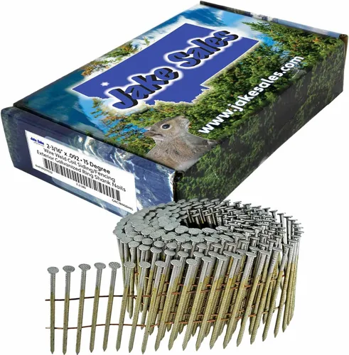 Miniatura 8 de 1-1/4 pulgadas x 0.120 pulgadas - 15 grados - Clavos de techo en espiral de soldadura de alambre - electro-galvanizado - Caja pequeña ~ 360 clavos