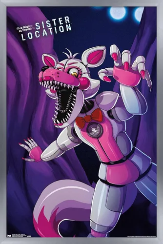 Miniatura 12 de Trends International Five Nights at Freddy's: Sister Location - Póster de pared Funtime Foxy, 14.725 x 22.375 pulgadas, versión enmarcada de madera